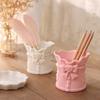 Ornament Bowknot Pen Holder Funny Pencil Rack Storage Display Shelf Desktop Organizer Student