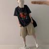 The Pink Abo Oversized PrinTing T shirT