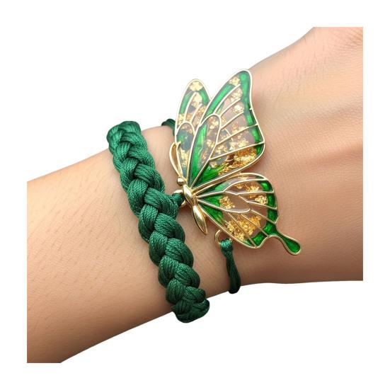 Hand-Woven Butterfly Bracelet Traditional Knitting Techniques Adjustable Wristband Meaningful Gift Wrist Accessory