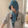 Women's Winter Warm Ear Protection Woolen Hat Scarf Knitted Pullover Hat