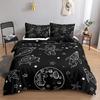 Galaxy Comforter Sets, 3D Outer Space Themed Bedding, All-Season Quilted Duvet, for Children Boy Girl Teen Kids with Pillow Sham