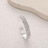 3-Layer Rhinestone Open Bangle Alloy Bracelet for Women Stylish Jewelry