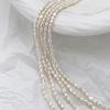 1String, Straight Hole Natural Freshwater Pearls, Handcrafted Nugget Pearl Beads for Jewelry Making DIY Crafts (Beads 3.5-4.5mm, Length 36cm)