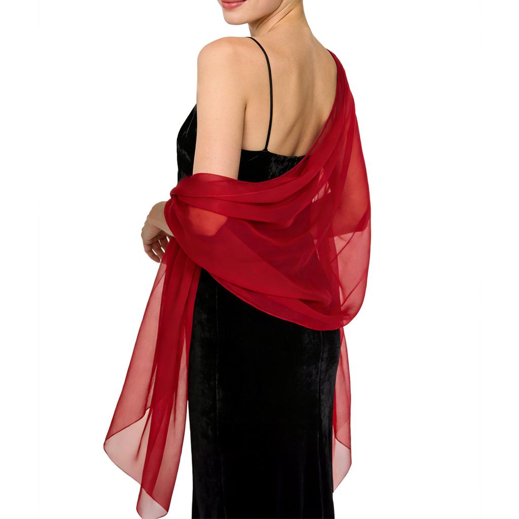 Damen-Abendschal Leichter durchsichtiger Wickelschal für formelle Party Hochzeit Abschlussball Accessoire Elegantes Design Weicher Stoff