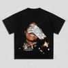 Vintage Glitterhandschoen Michael Jackson T-shirt Premium Ronde Hals Korte Mouw Retro High Street Muziekfan Casual Grafisch Topje