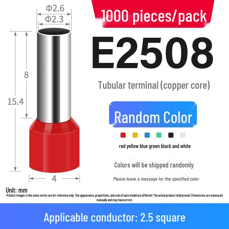 European Pin-Type Pre-Insulated Copper Ferrule Wire Connectors with Crimping Pliers