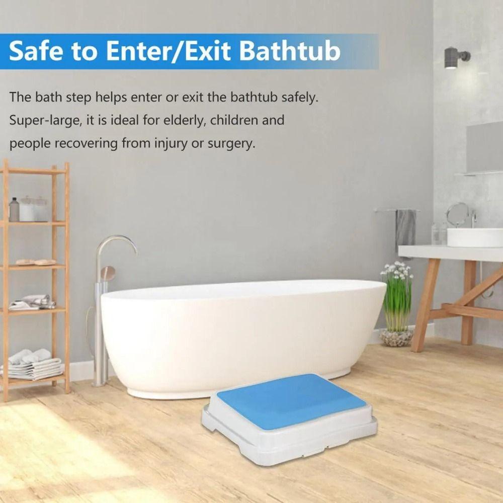 Non-Slip Step Stool Portable Stepping Stool Heavy Duty Half Step Ladder  Shower