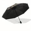Viking Helmet with Axes and Runes Circular StickerUmbrella, Portable 3-Fold Compact Umbrella,Christmas Gift ES450