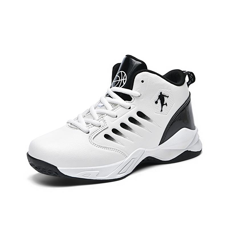 

Мальчиковые баскетбольные кроссовки для улицы, нескользящие, для бега, школьная детская тренировочная обувь, повседневная спортивная обувь 35 белый