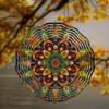 Bohemian Style Metal Wind Spinner 10 Inch Vibrant Garden Decor with 360 Swivel Hook Mandala Design for Patio Porch Yard Outdoor