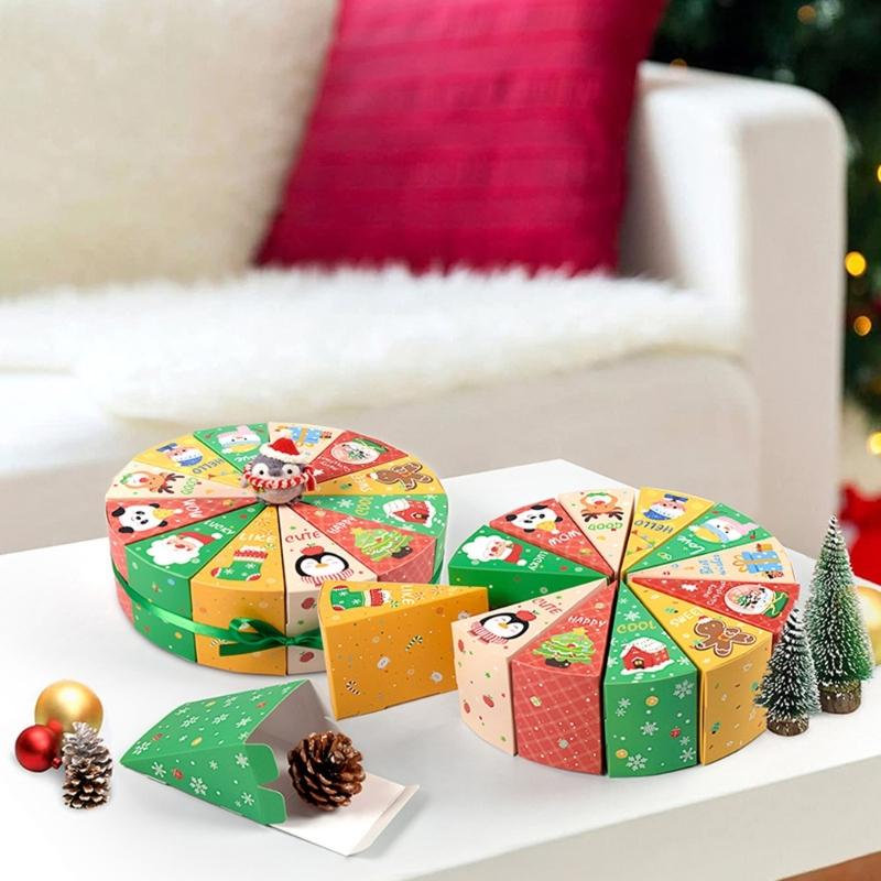 Christmas Countdown Calendar Empty Gift Box Crafting Supplies For Kids And Family Activities Party Favors Storage Case