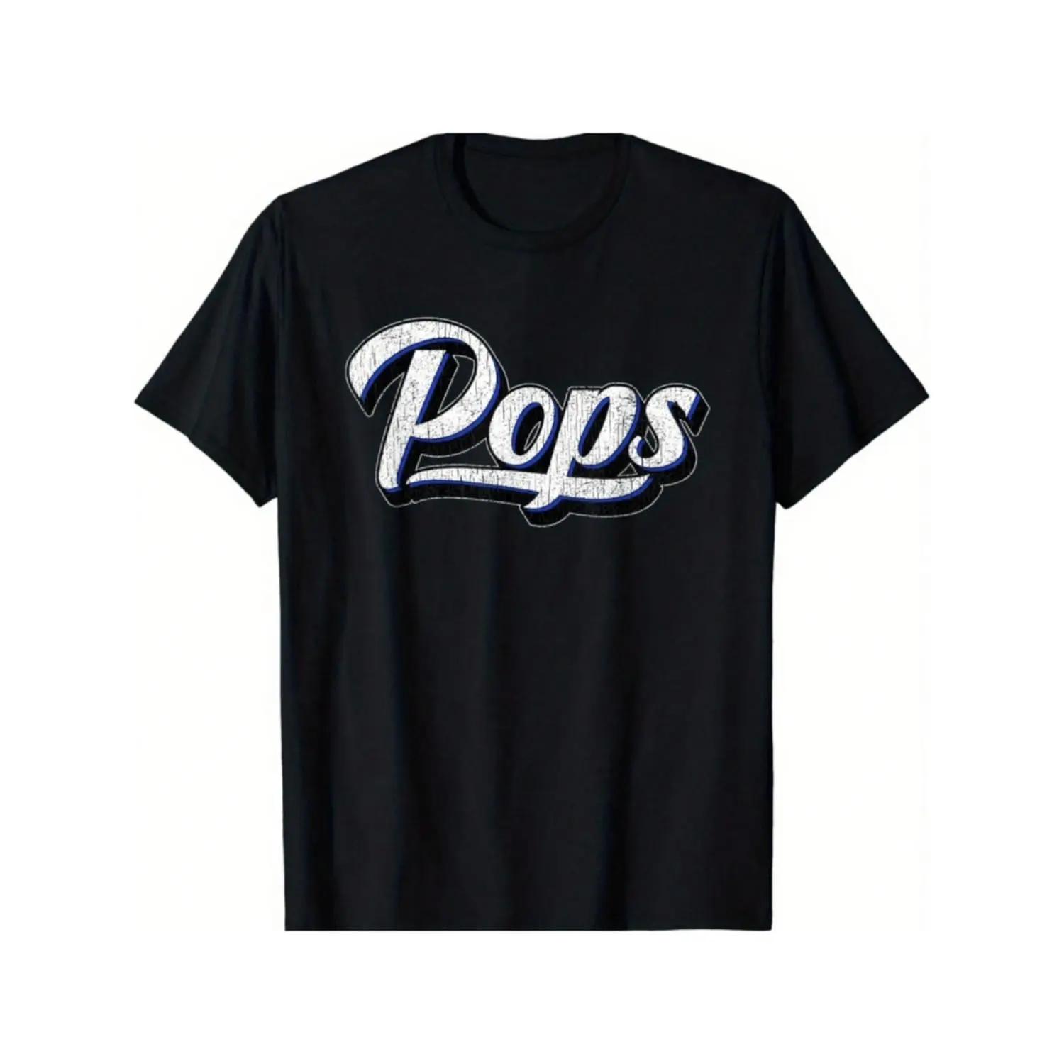 [Stylish Pops Tee] Stylish 100% Cotton Pops Men s T-Shirt | Comfortable & Breathable Black Casual Tee with  POPS  Design XL