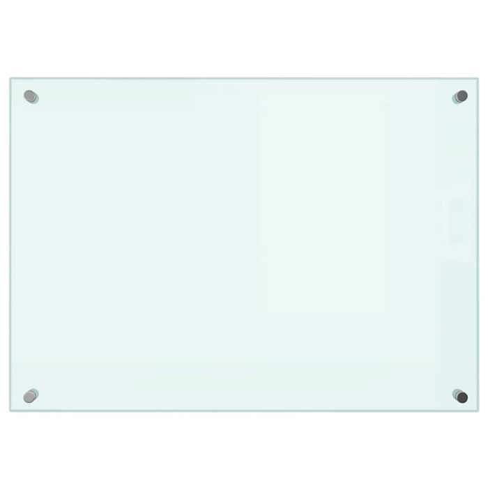 VidaXL Kitchen Backsplash White 70x50 Cm Tempered Glass 249452