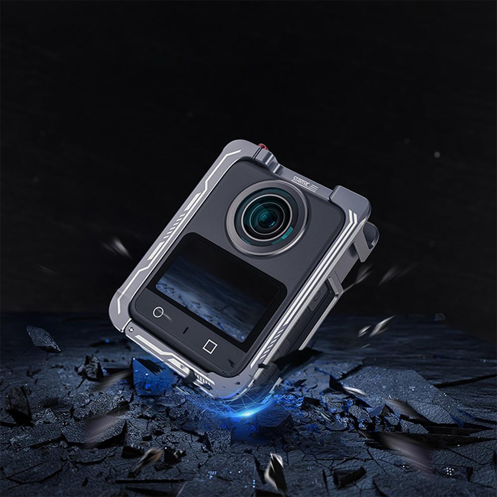 Rabbit Cage Secure Protection Frame with Cold Shoe Action Camera Rabbit Cage Aluminum Case Metal Cage for DJI OSMO 360 Camera