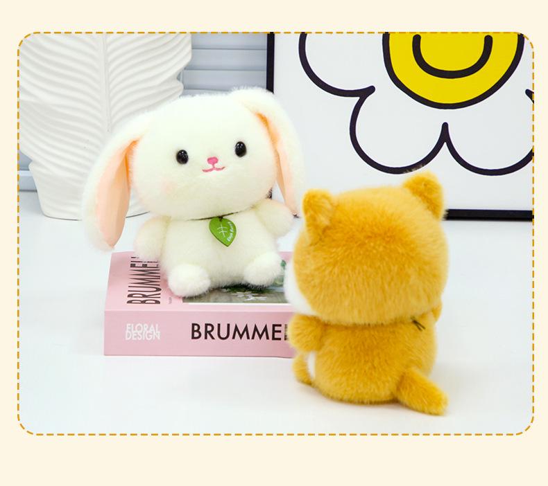 Cartoon Cute Panda & Rabbit Plush Toys - Desk Companion Series