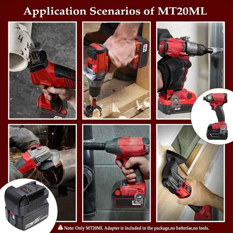 MT11ML Battery Adapter for Makita 18V Battery Convert To Milwaukee M18 18V Tools, Battery Converter