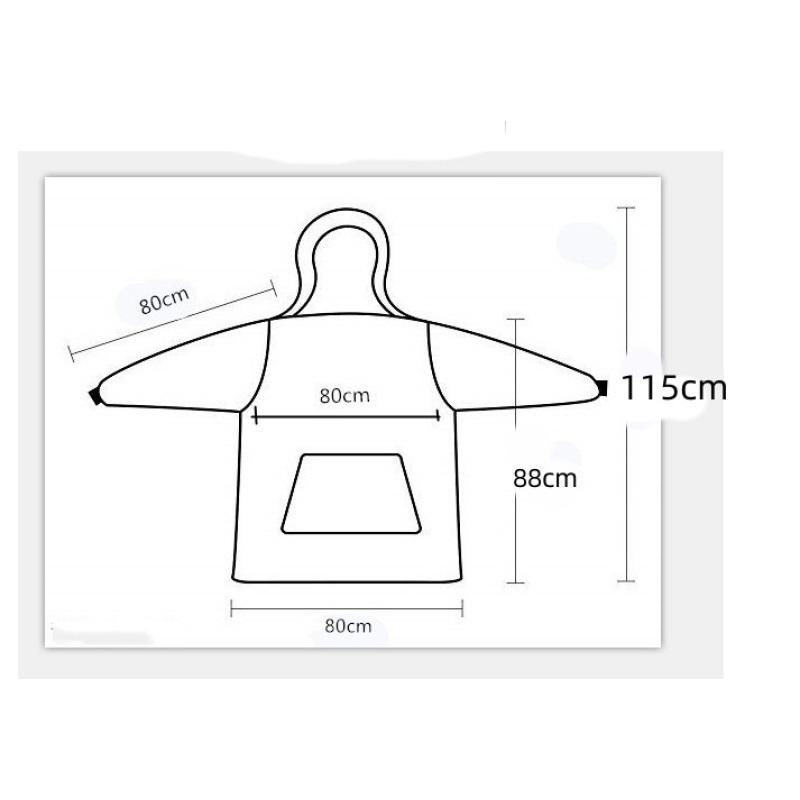 1 Pezzo Felpa con Cappuccio Coperta Indossabile da Donna Uomo, Felpa Coperta Oversize Super Morbida Calda Accogliente Indossabile con Cappuccio