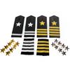 Policeman Costume Accessory Chevron Star Stripes Shoulder Epaulettes Set Epaulet Shoulder Boards Security Uniform
