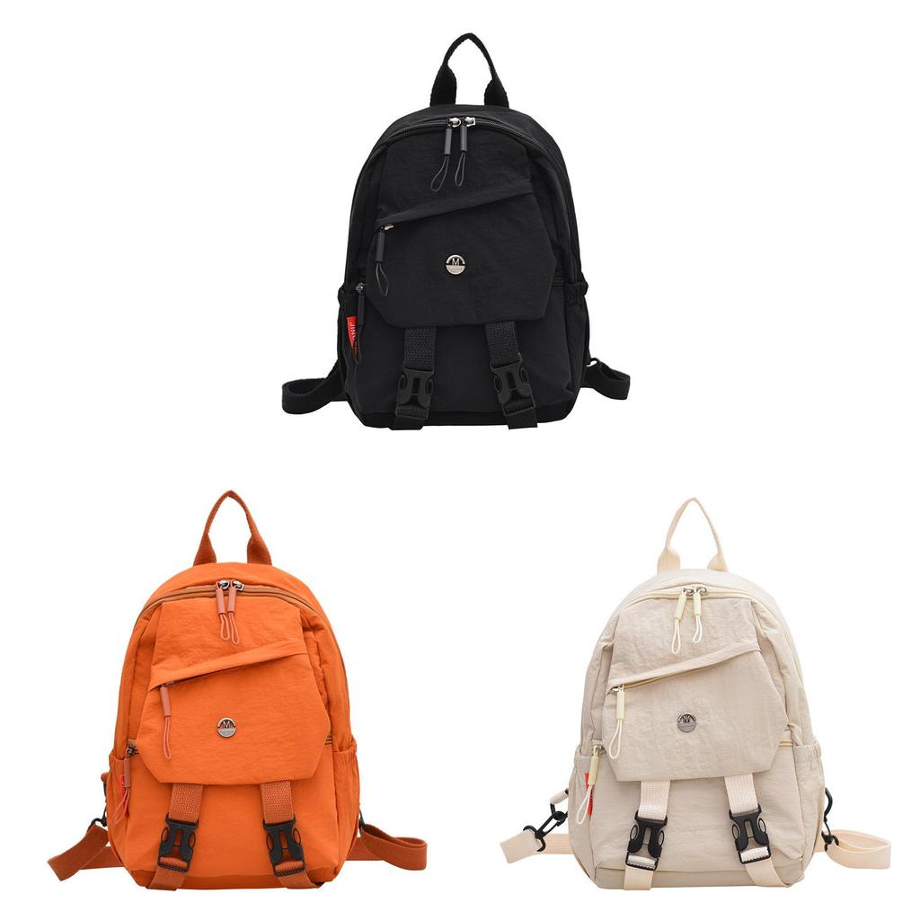 Multifunctional Nylon Backpack With Inner Pocket For Casual Travel And Commuting