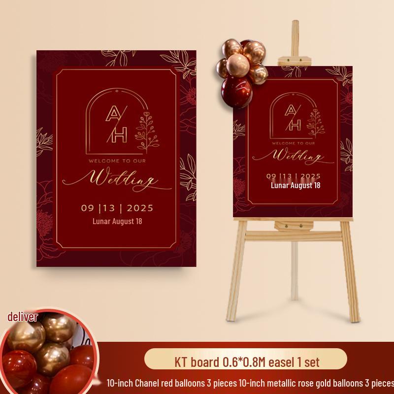 Wedding Ceremony Welcome Sign - Directional KT Board Decor