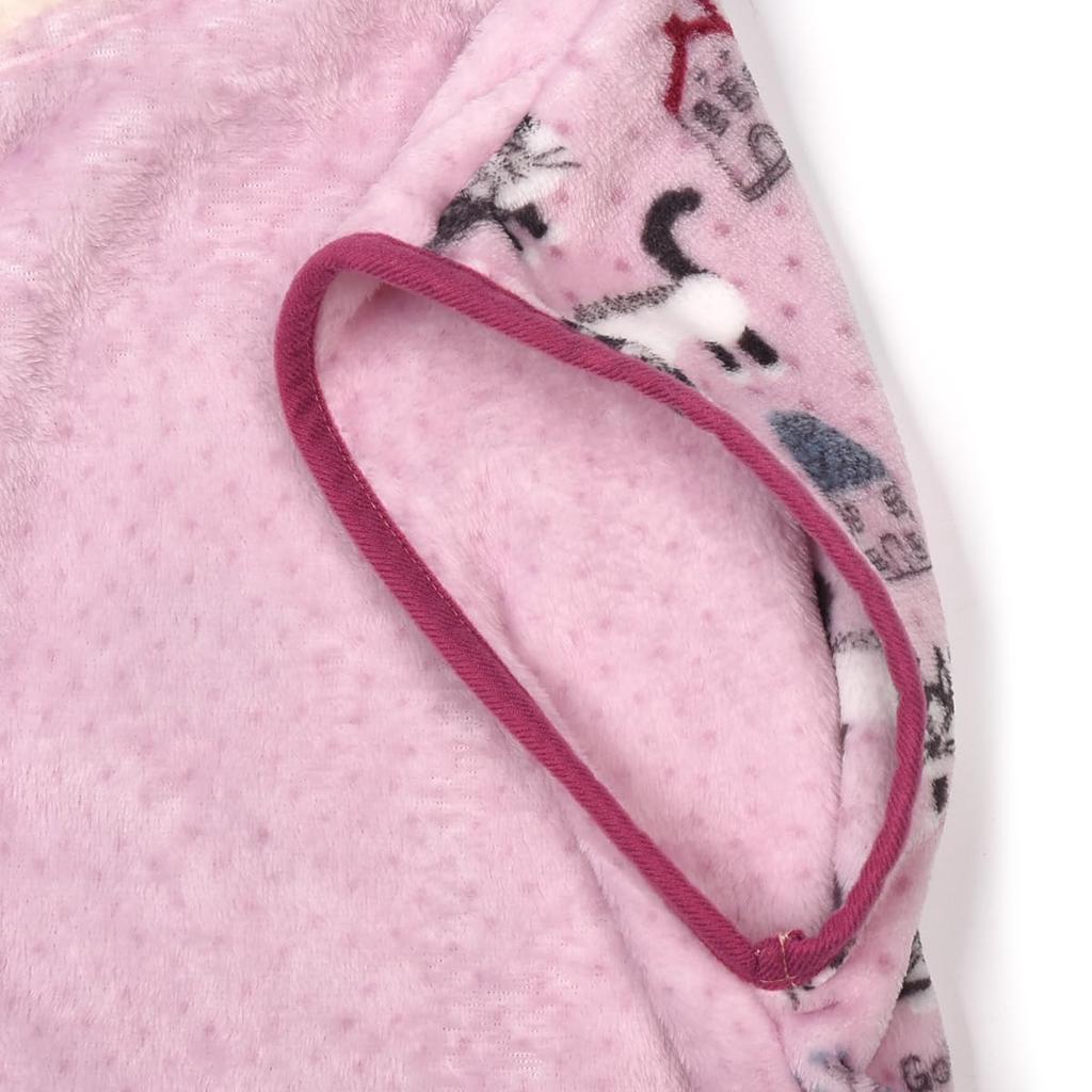 Kusguru Japan Coral Meyer Warm Pajama Pink Women's Vest,