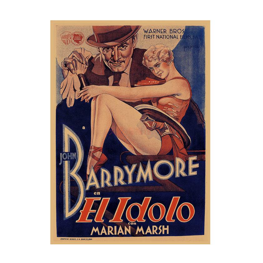 Retro Movie Illustration Poster for Bar, Cafe, or Dormitory Wall Decor