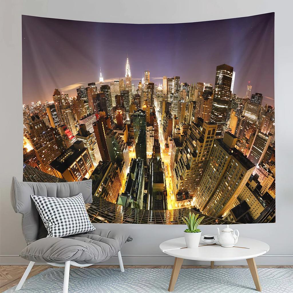 San Francisco Bay Bridge Tapestry City Night View Tapestry Landscape Tapestry Home Living Room Bedroom Wall Art Tapestries