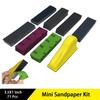New 3.5x1inch Mini Sandpaper with Hook and Sanding Block 71 Pcs Assorted 400/600/800/1000/1500/2000/3000 Grits for Polishing