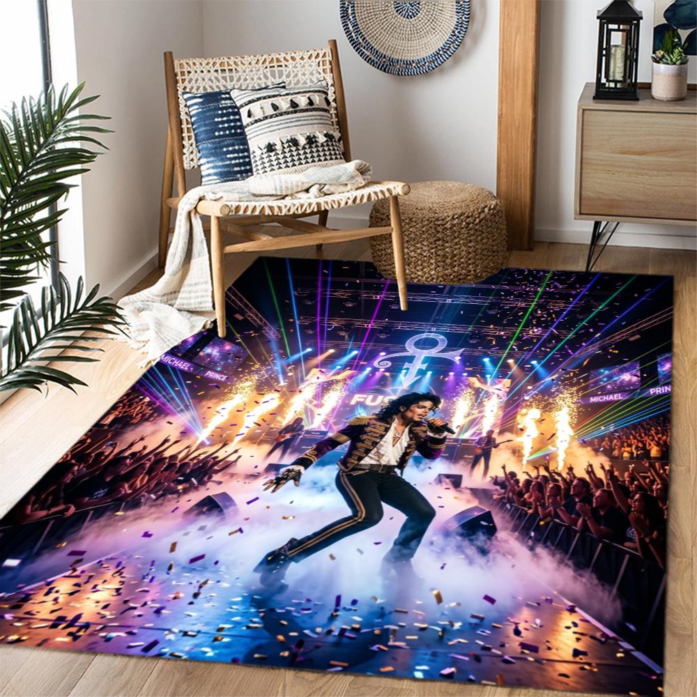 Prince Purple Guitar Performance Carpet Suitable For Outdoor Playrooms Dormitory Study Room Antislip Rug Office Home Decor Wedding Party Gift