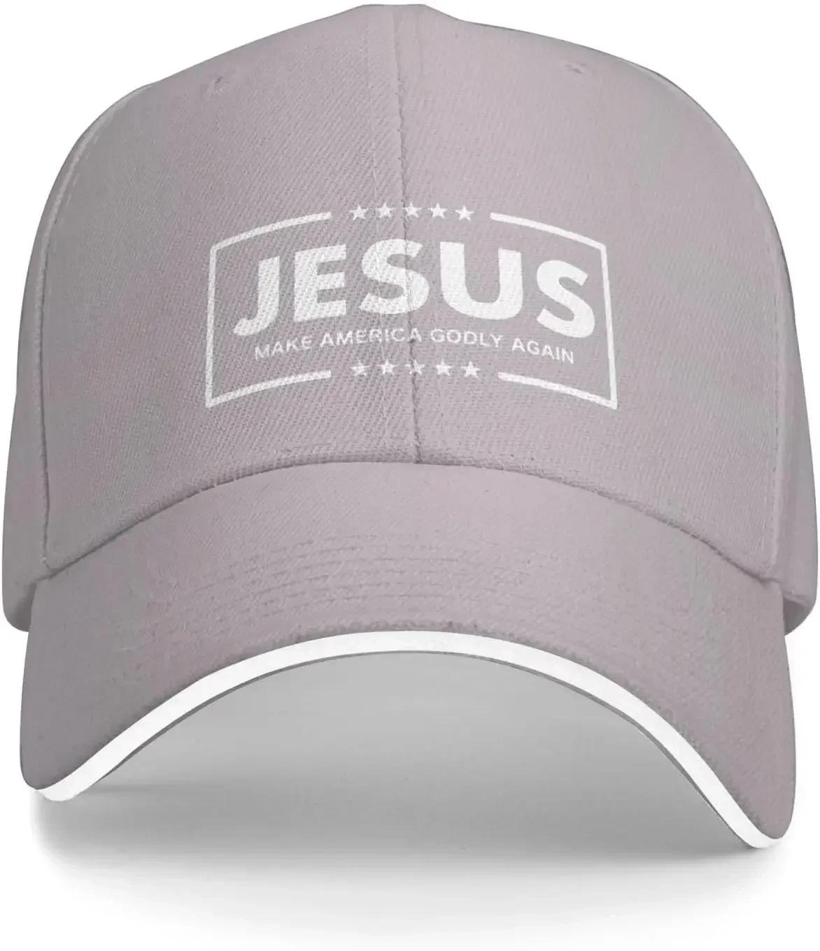 Jesus Make America Godly Again Black Dad Hat Trendy Adjustable Baseball Cap Hip Hop Sun Hats for Unisex Women Adjustable