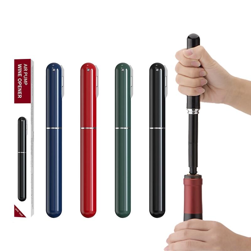 Abridor de botellas de vino con bomba de aire, abridor de champán, sacacorchos neumático, seguro, de acero inoxidable, sacacorchos, herramientas de cocina y bar.