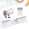 Space Saving Magnetic Pills Box Organizers 6 Compartment Secure Lock System Medicine Dispenser for Vitamins & Medications