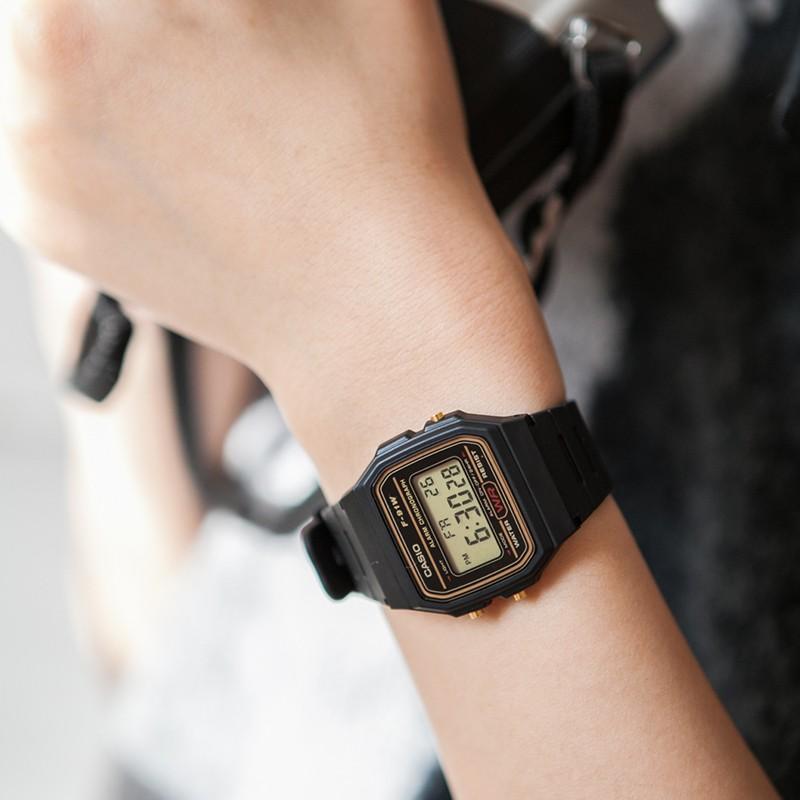 Casio VINTAGE series-square, small square, classic retro waterproof, quartz movement, resin strap, Japanese and Korean watch, female watch, F-91WG-9