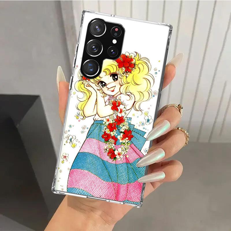 

Кэнди 90-е Аниме Чехол для телефона Samsung Galaxy S26 S24 S23 Ultra S25 Edge S22 S21 Plus S20 FE + Мягкий чехол с принтом Funda Galaxy S25 Samsung S21 Ultra