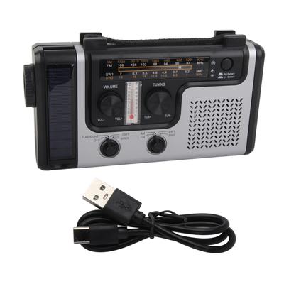 Radio portabil solar cu manivelă, cu mai multe benzi AM FM SW, receptor radio cu lanternă LED