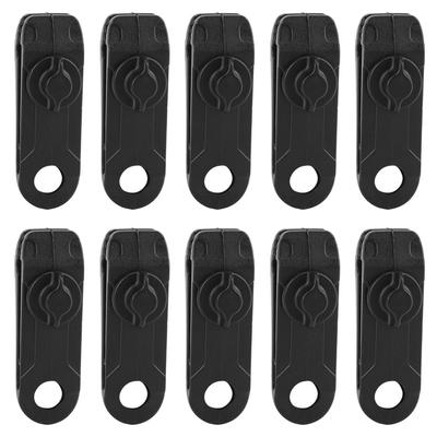 10pcs Outdoor Plastic Tent Clips Buckle Awning Tarp Fixing Clamp Camping Accessory Black