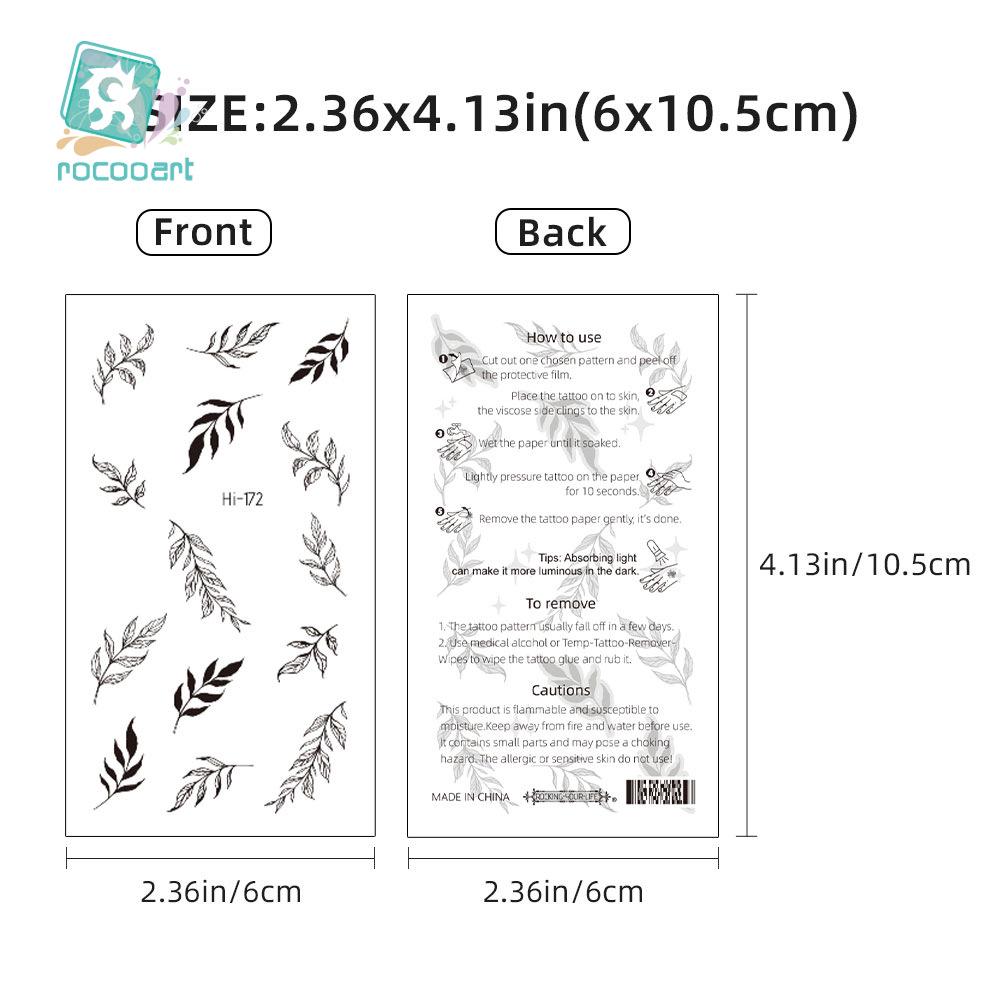 Ricalon Blue Luminous Love Couple Finger Tattoo Stickers