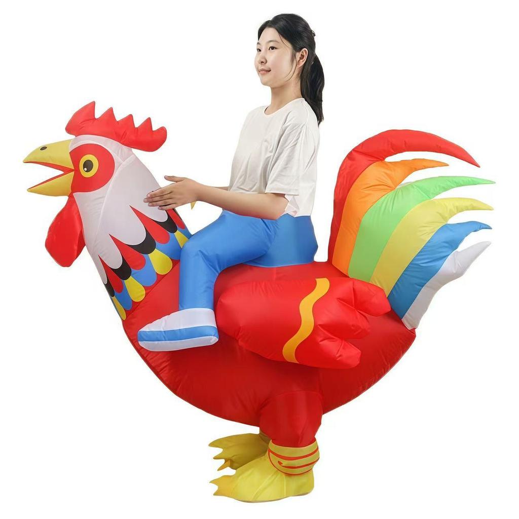 Inflatable Red Rooster Costume for Cosplay & Parties