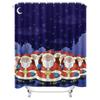 TU Santa Claus Christmas Shower Curtain Festive Holiday Bathroom Decor Waterproof Fabric Xmas Pattern Home Decoration Gift