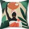 New Morandi Simple Abstract Style Pillow Linen Print Pillow Case Decorative Home Pillow Case