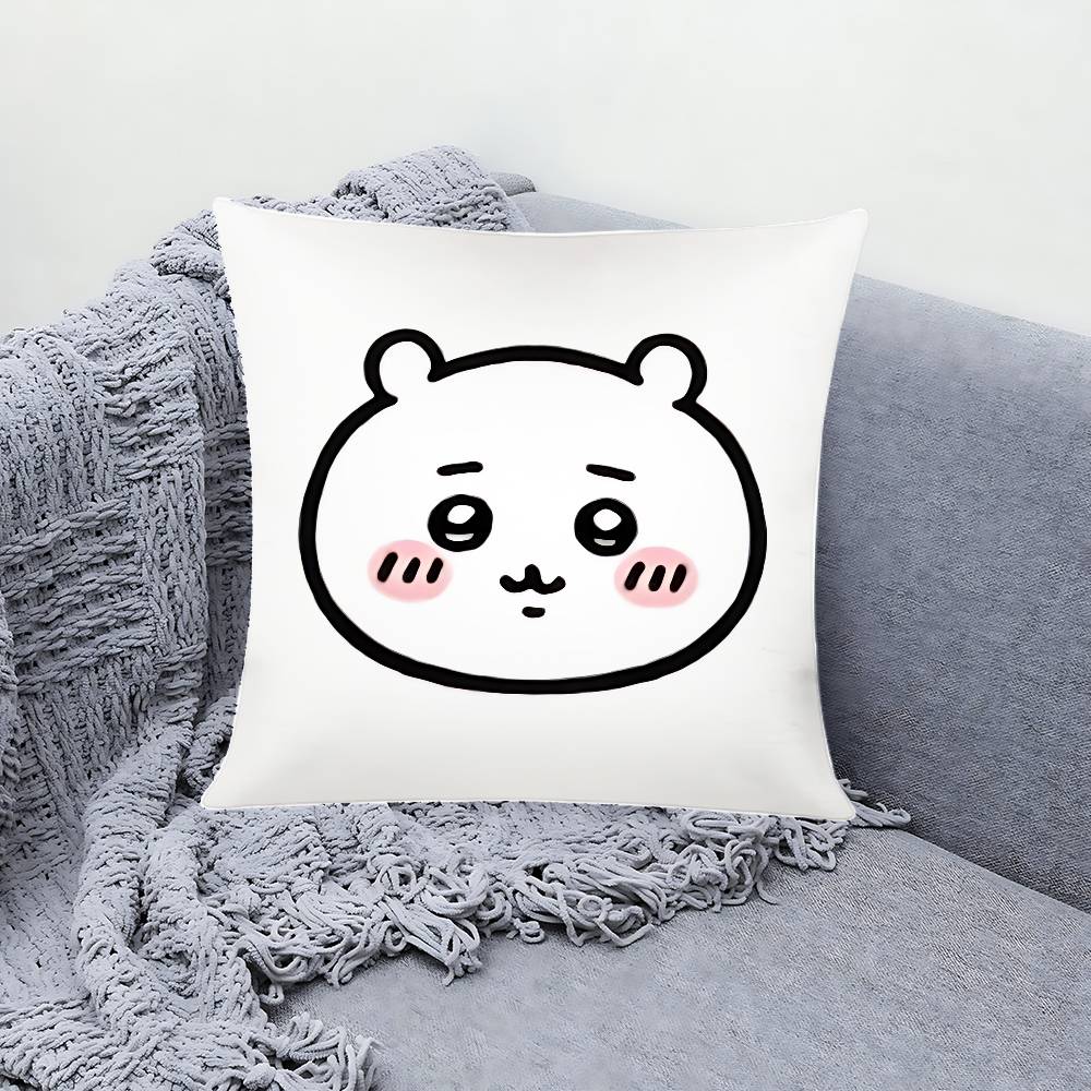 Cute C-chiikawas Pillow Case Cushion Cover Soft Cute Throw Pillow Case For Car Sofa Pillowcase Polyester With Zipper