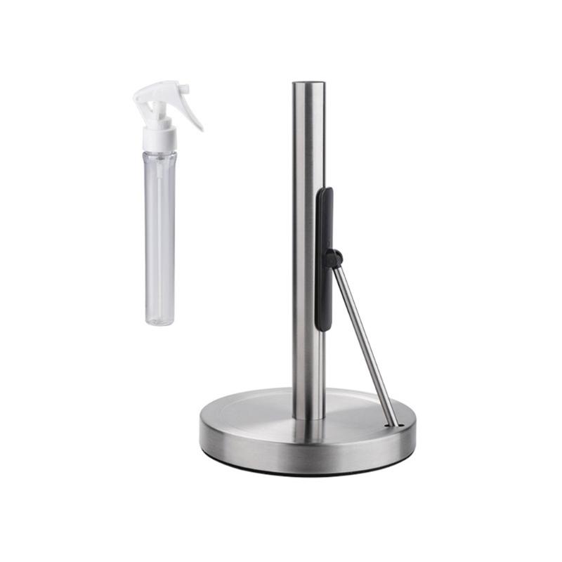 Stainless Steel Kitchen Paper Towel Holder with Sprays Bottle Standing Paper Roll Holder Weighted Base Tissue Dispenser 1 2180₽