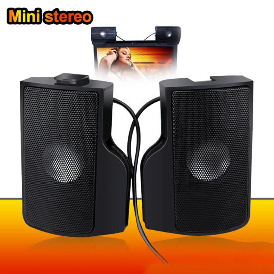 Mini Portable USB Clip-on Stereo Speaker Soundbar for Notebook Laptop Phone