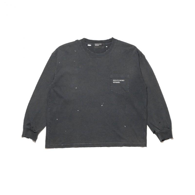 Unisex Oversized Hoodie With Distressed Washed Cotton Print Streetwear Youth Fall