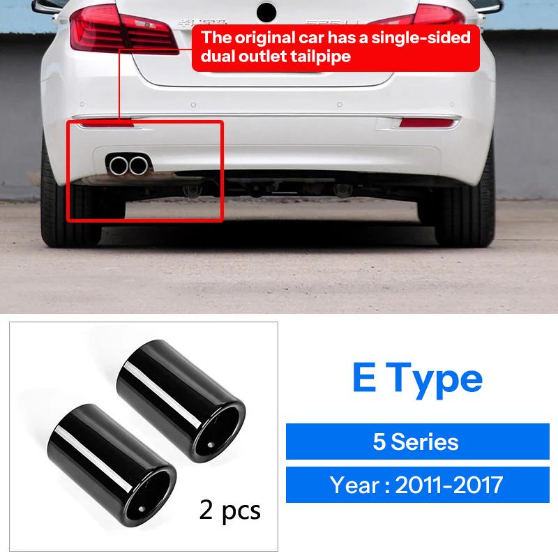 For BMW 1 2 3 4 5 Series X1 3GT F20 F22 F30 F32 F34 F36 F10 F48 Car-Styling Rear Exhaust Pipe Cover Trim Frame Auto Accessories