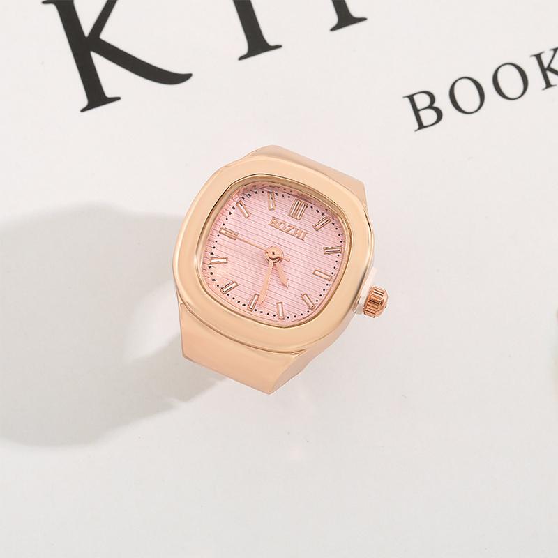 

Vintage Y2K Finger Watch Rings For Women Men Quartz Watch Mini Watch Couple Punk Elastic Band Mini Watch Ring Gift A10