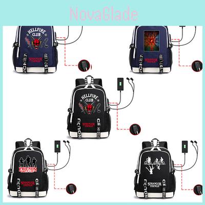 Stranger Things Backpack For Students Lightweight And Durable With Usb Charging