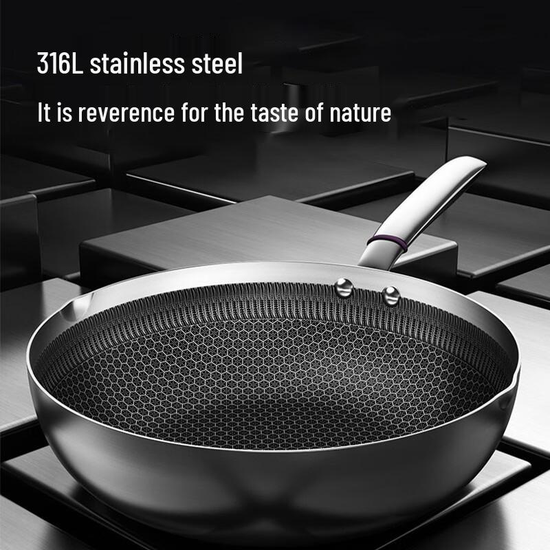 Kangbakh Honeycomb 316 Stainless Steel Wok