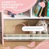 Children's Toy Storage Unit with Removable Shelves and Drawers. Pink