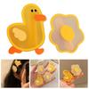 Chic Hair Barrette with Metal Clip Cute Duck Poached Egg Shape Bang